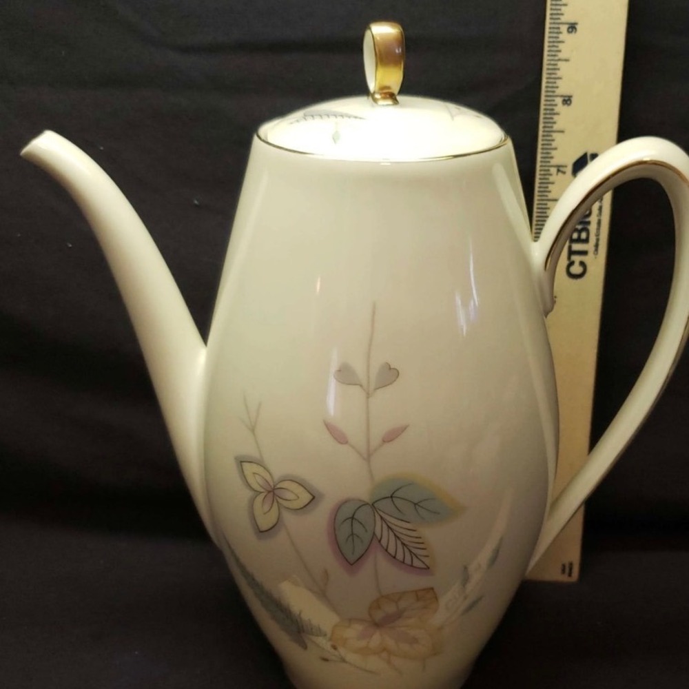 Eschenbach Bavaria‎ Germany Porcelain Coffee Tea Set Gold Trim Floral W2211 9pc